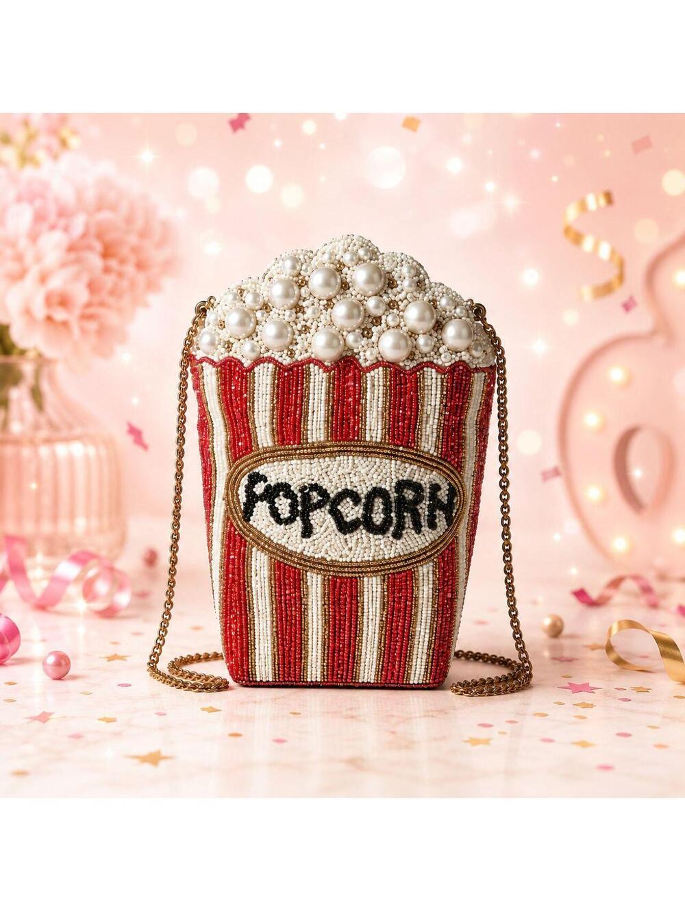 Handmade Beaded Popcorn Bag – Made in India